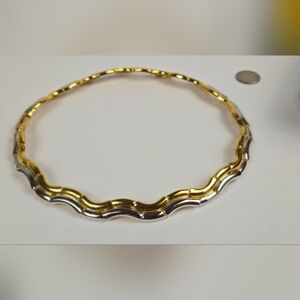 Vintage Gold and Silver Tone Costume Necklace Chocker